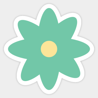 Flowers 1.4 Green Floral Atom Sticker